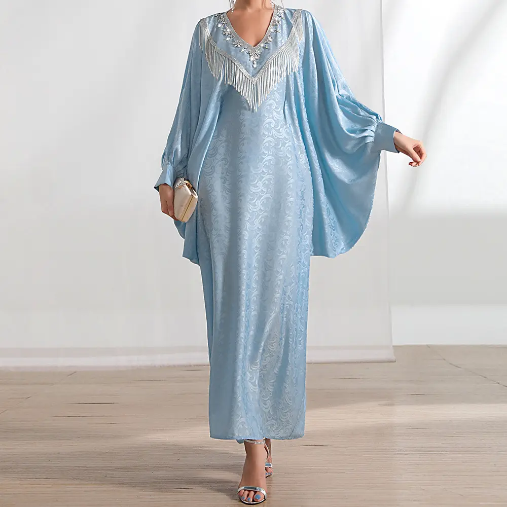 Moroccan Caftan Ramadan Clothes Women Evening Gown Dubai Abayas for Women Turkey Ethnic Clothing Kaftan Muslim Print Maxi Dress