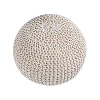 Pouf Dori élégant tricoté à la main de style câble pouf rouge cordon de tresse en coton fait à la main et cousu à la main vraiment unique en son genre