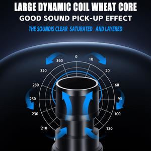 Microphone à condensateur sans fil à double canal professionnel portable et haut volume compatible avec l'audio de scène de karaoké à domicile KTV - Product Image 2