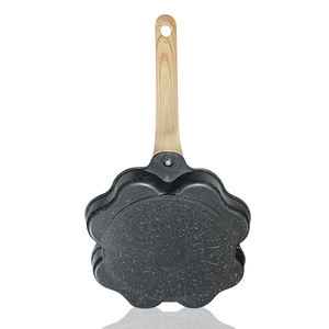 Poêle plate RAF R.2546 19CM en aluminium noir moucheté avec cœurs <span class=keywords><strong>et</strong></span> trois pétales pour petit-déjeuner, œufs, toasts <span class=keywords><strong>et</strong></span> fruits - Product Image 4
