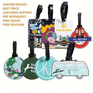 Étiquettes de bagages de voyage personnalisées en PVC souple de haute qualité à prix abordable, faible MOQ, avec logo sur mesure - Product Image 6