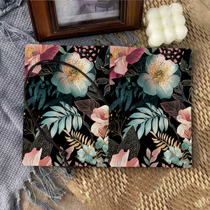 A6 Cuaderno Vintage hecho a mano 80 Hojas reemplazables Regalo ideal del Día del Maestro para educadores con flores Hojas Helechos en Bl - Product Image 6