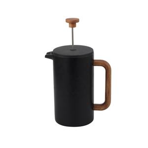 Cafetera Francesa de Acero Inoxidable de Doble Pared con Asa de Madera, Capacidad de 1L, Duradera y de Grado Alimenticio - Product Image 3