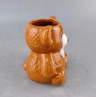 Mug en céramique créatif en forme d'ours en peluche avec poignée, résistant à la chaleur, passe au lave-vaisselle, emballage cadeau, cadeau d'anniversaire pour les couples