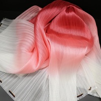 Kain Organza Lipit Mengkilap Grosir, Kain Kerut yang Dapat Dibentuk, Kain Cetak, Kain Organza Gradasi untuk Kain Desainer