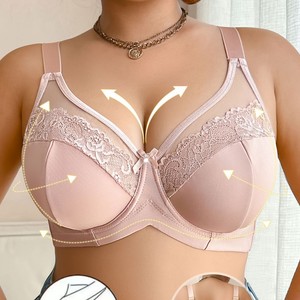 <span class=keywords><strong>Reggiseno</strong></span> SMOOTH <span class=keywords><strong>senza</strong></span> <span class=keywords><strong>ferretto</strong></span>, taglia europea/americana, sottile e <span class=keywords><strong>senza</strong></span> <span class=keywords><strong>imbottitura</strong></span>, lingerie trendy con inserti in pizzo, taglia plus 110F - Product Image 5
