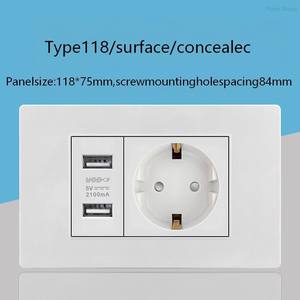 Panel de enchufe estándar de la UE, con módulo de interruptor DIY de carga rápida USB-C (blanco), adecuado para interruptor de pared doméstico - Product Image 5