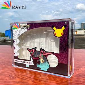 Boîte de présentation en acrylique transparente RAY YI pour <span class=keywords><strong>Jolteon</strong></span> Flareon <span class=keywords><strong>Pokemon</strong></span> TCG VMAX Premium Polished Magnet Collection - Product Image 2