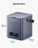 Purificateur d'air portable de bureau facile à utiliser pour tous les graveurs laser, pour le bois, la pierre, les matériaux de bricolage, tous les matériaux