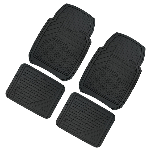 Premium Universal Fit 4-Piece Full Set Rubber Vehicle Floor Mats PVC Car Mat 5d Car Mat
