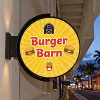 Affichage LED carré sur mesure, boîte à lumière en acrylique adhésive, cadre en aluminium à clipser, menu de restaurant, panneau mural publicitaire