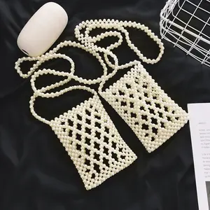 Summer New Fashion Handbags 2023 Hand made Lady Mini Pearl Bags Chain Shoulder Lady Fashion Beaded Purses For Women