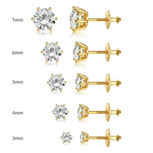 Set di Orecchini Multipli in Rame con Zirconi, Piccoli Borchie, Stile Hip Hop, <span class=keywords><strong>Gioielli</strong></span> alla Moda per Uomo e <span class=keywords><strong>Donna</strong></span>, Tendenza, Vendita all'Ingrosso - Product Image 4