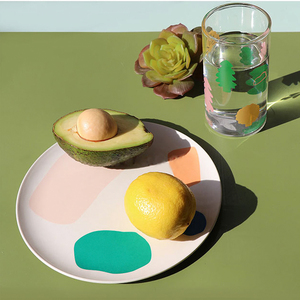 Assiettes en Fibre de Bambou <span class=keywords><strong>Écologique</strong></span>s Personnalisées 8/10 Pouces, Assiettes à Dîner Réutilisables Abstraites pour Cuisine, Pique-Nique, Camping - Product Image 2