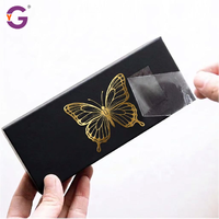 Autocollants personnalisés en relief 3D avec feuille d'or UV DTF, autocollants transparents imperméables, étiquettes de logo pour l'emballage de flacons de parfum