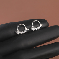 G23 cincin hidung tulang ikan Titanium 16G, perhiasan tindik tubuh anting-anting Daith Tragus Helix tulang telinga wanita