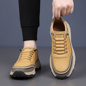 รองเท้าโลฟเฟอร์หนังผู้ชายชิโลวาพื้นรองเท้ายางส้นเตี้ยน้ำหนักเบาสำหรับใส่พักผ่อน - Product Image 1