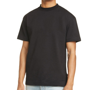T-shirt personnalisé à épaules tombantes, coupe oversize, style streetwear, en coton, de créateur, de haute qualité, col rond, uni, vierge - Product Image 1