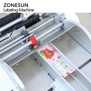 Zonesun ขวดแก้วพลาสติกทรงกลมกึ่งอัตโนมัติ ZS-JTB10กระป๋องอาหารกระป๋องเครื่องติดฉลากกาวแบบเปียกสำหรับฉลากกระดาษ - Product Image 2