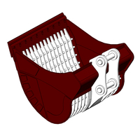 Godet de criblage robuste et économique pour excavatrice Kubota KX033-4 de 9 tonnes – Accessoire de criblage pour la construction
