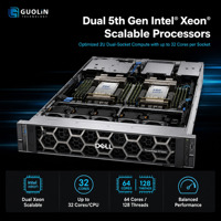Pengiriman Cepat Tersedia Dell PowerEdge R760xs 2U Rack Server Dual Intel Xeon 16 DDR5 Siap Kirim Server