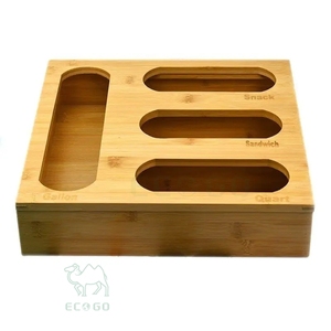 Boîte de rangement pour collations en bambou classique avec couvercle, grande capacité, multifonctionnelle pour la table à manger et le garde-manger - Product Image 3