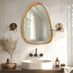 <span class=keywords><strong>Specchio</strong></span> da <span class=keywords><strong>Terra</strong></span> Irregolare di <span class=keywords><strong>Design</strong></span> con Cornice in Legno, <span class=keywords><strong>Specchio</strong></span> Lungo da Parete per Camera da Letto, Decorazione Estetica <span class=keywords><strong>a</strong></span> Figura Intera, <span class=keywords><strong>Specchio</strong></span> Ondulato - Product Image 2