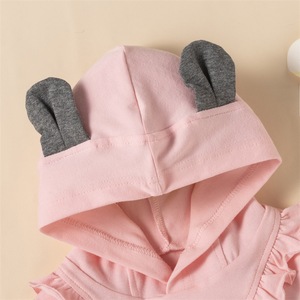 Vêtements pour enfants, tenues pour bébés, ensembles de sweats à capuche en coton biologique pour filles, fabriqués en Chine - Product Image 4