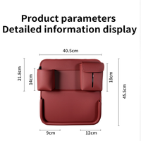 Support de fixation pour dossier de siège auto, Organisateur de voiture pour enfants, Boîte à mouchoirs, Tablette pliable arrière