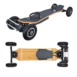 Skateboard électrique tout terrain, puissant, pneus en caoutchouc, batterie lithium 10AH, vitesse rapide 45km, 3300W, 1 pièce