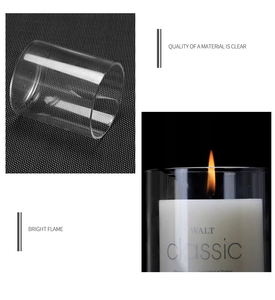Candele a Colonna Bianche Profumate Extra Grandi Personalizzate Romantiche Decorative per Matrimoni in Barattolo di Vetro Cilindrico all'Ingrosso - Product Image 5