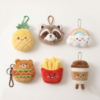 Porte-monnaie porte-clés en alliage de zinc écologique, motif cochon d'Inde de dessin animé mignon, mini sac de rangement pour écouteurs style Ins, cadeau pour étudiant