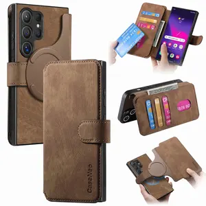 Funda de Cuero Genuino Magnética Dos en Uno para Z Fold 6, 5 y 4 con Ranura para Tarjetas de Crédito - Product Image 3