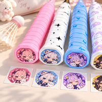 Autocollant personnalisé Vigreat pour embout de raquette de badminton, motif fille anime, évite le confondement sur le terrain