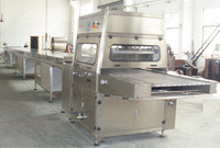 Machine de revêtement au chocolat pour sucettes glacées, biscuits et gaufrettes, convoyeur pour confiserie