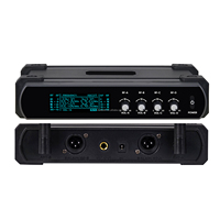 Système de microphone sans fil UHF portable haut de gamme EIF W30 à 4 canaux avec suppression du bruit et lumières LED pour le divertissement à domicile