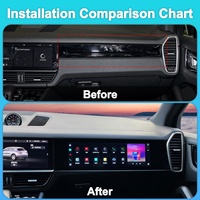 Navihua Nueva Pantalla Táctil de 15 Pulgadas para Copiloto, Android Carplay Multimedia, Pantalla para Pasajeros para Porsche Cayenne 2018-2023