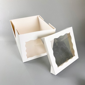 Sunshine Wholesale Transparent Square Cake <b>Box</b> for Birthday Snack Packaging <b>Box</b> Wedding Dessert <b>Box</b> - Product Image 2