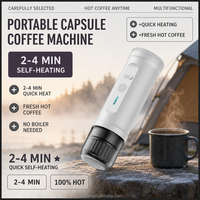 Machine à café portable à capsules avec logo personnalisé, 20 bars, crème riche, auto-chauffante, expresso, mini, charge USB, batterie 7800 mAh