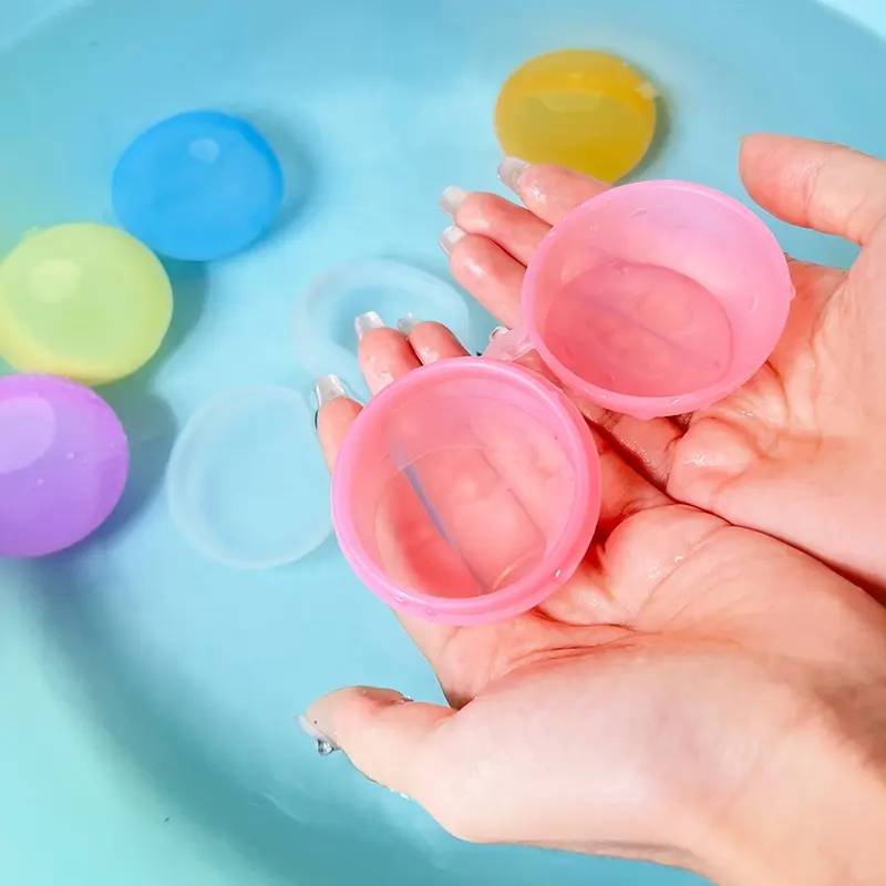 Ballon d'eau réutilisable pour enfants boules d'eau en silicone rechargeables boules d'eau auto-scellantes