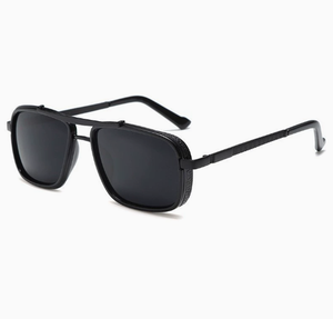 Lunettes de soleil vintage personnalisées 2025 pour hommes et femmes, double pont, protection UV400, monture métallique carrée, style punk - Product Image 5