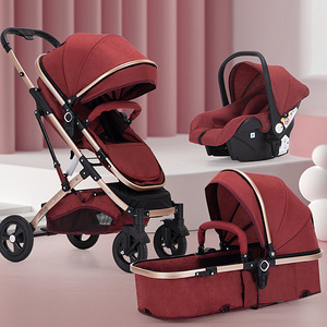 Cochecito de bebé 3 en 1 de lujo, carrito barato de buena calidad, nuevo diseño de China, venta al por mayor - Product Image 2