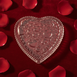 Plateau de service en verre en forme de <span class=keywords><strong>cœur</strong></span> classique écologique avec <span class=keywords><strong>des</strong></span> cœurs en relief pour <span class=keywords><strong>les</strong></span> desserts de fête, <span class=keywords><strong>les</strong></span> bonbons, <span class=keywords><strong>les</strong></span> bijoux - Product Image 4
