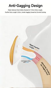 <span class=keywords><strong>Sucette</strong></span> <span class=keywords><strong>ergonomique</strong></span> en silicone en forme de gourde, sans BPA, douce pour la bouche de bébé, évite les rougeurs des lèvres, apaise les pleurs nocturnes, 0-12 mois - Product Image 5