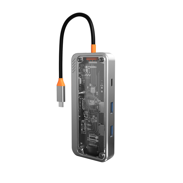 WFYEAR USB Hub USB 3.0 5-8 Port Gigabit Ethernet PD Port Converter 15W Wireless Charging 2.0 for 2.0 SD Card Support