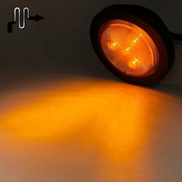 Accessoires pour camion et remorque de 2,5 pouces, 4 LED rouges, ambre, jaunes, feux latéraux avec prise à enfoncer, câble de signalisation, lampe de signalisation