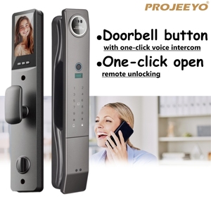 Không thấm nước nhôm thông minh khóa với vân tay và RFID truy cập kỹ thuật số bàn phím cho cửa gỗ với mã thay đổi tính năng - Product Image 5