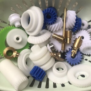 pom0.5 molded plastic straight gear polyformaldehyde customized bevel gear