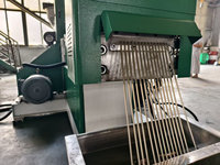 Machine de recyclage de tissu non tissé PP à refroidissement par eau, granulateur à double vis avec filtre hydraulique à changement continu SJ130-120