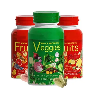 Hot Sale OEM Fruits and Veggies - Whole Food Supplement with Superfood for Women, Men, and Kids - 90 Fruit Capsules, 90 Veggie C